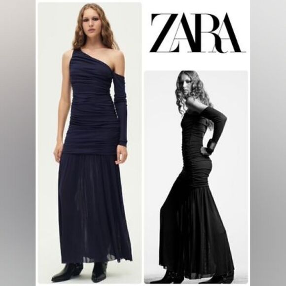 BLOGGER'S FAVE! ZARA ZW COLLECTION ASYMMETRIC MIDI DRESS - Picture 4 of 14